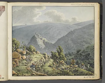 Charles Stanislas Léveillé album Château de Paracolls, aux environs de Molitg. 1820 1961.51.25.27 Photo RMN-Grand Palais (Mucem)