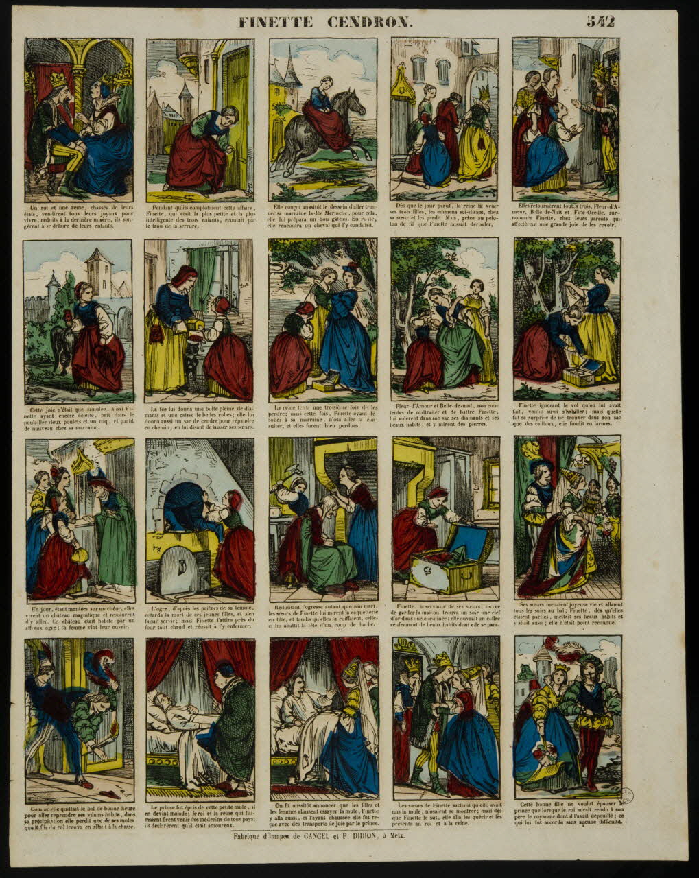 Gangel et Didion estampe FINETTE CENDRON. Metz 1858-1868 1953.86.3430 Photo