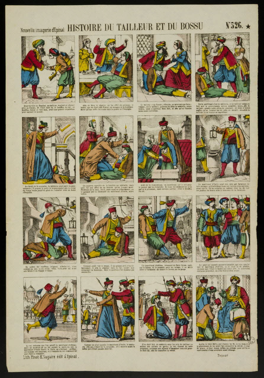 estampe HISTOIRE DU TAILLEUR ET DU BOSSU. 1953.86.3437 Photo