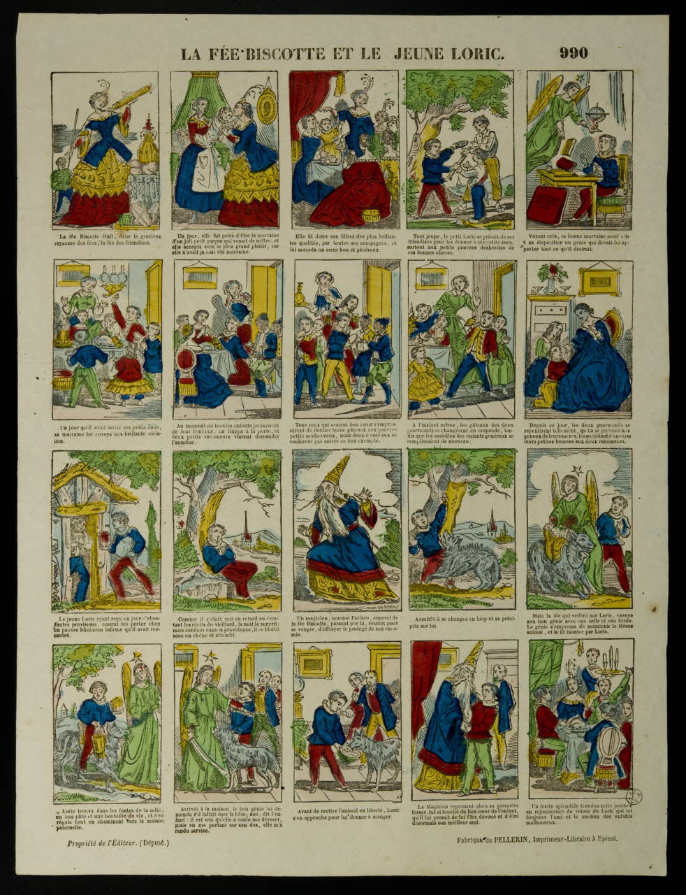 Pellerin estampe LA FEE-BISCOTTE ET LE JEUNE LORIC. Lorraine, France 1860 1953.86.3448 Photo