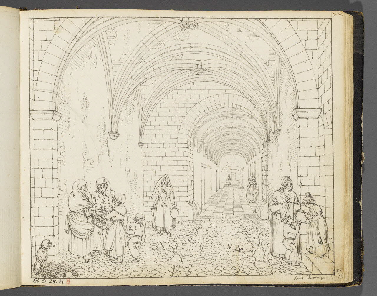 Charles Stanislas Léveillé album Vue des arcades de Saint-Dominique (Perpignan) 1820 1961.51.25.41 Photo RMN-Grand Palais (Mucem)
