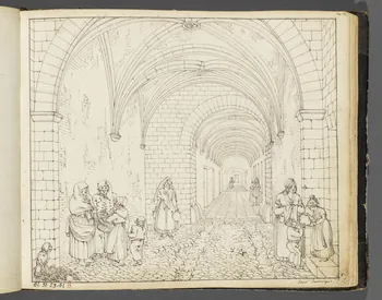 Charles Stanislas Léveillé album Vue des arcades de Saint-Dominique (Perpignan) 1820 1961.51.25.41 Photo RMN-Grand Palais (Mucem)