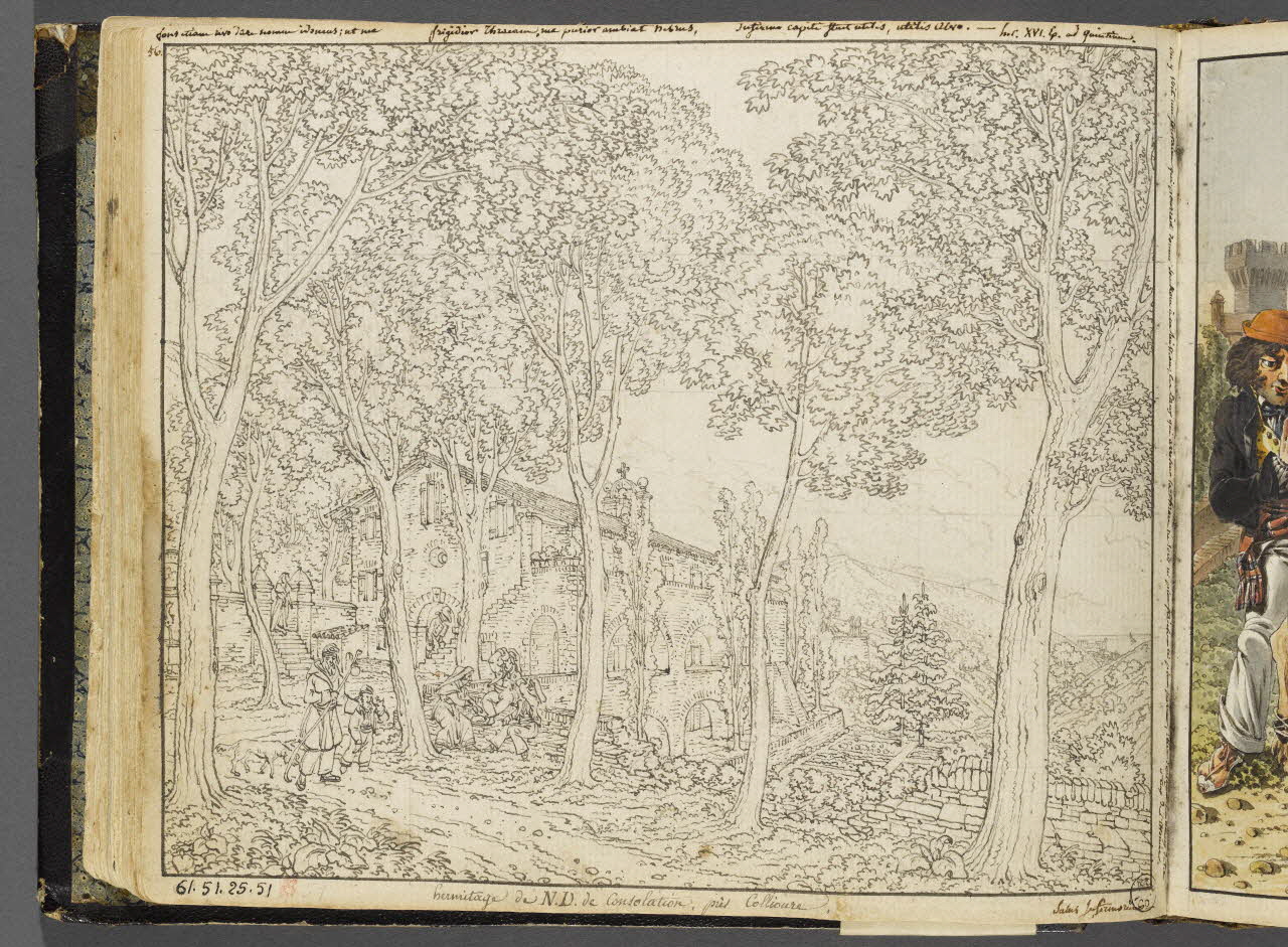 Charles Stanislas Léveillé album hermitage de N.D. de Consolation près Collioure 1820 1961.51.25.51 Photo RMN-Grand Palais (Mucem)