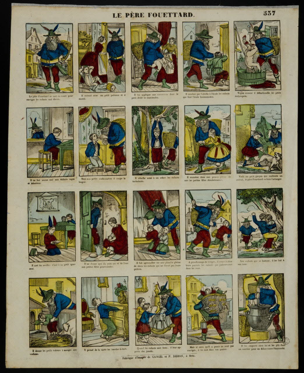 Gangel et Didion estampe LE PERE FOUETTARD. Metz 1858-1868 1953.86.3468 Photo