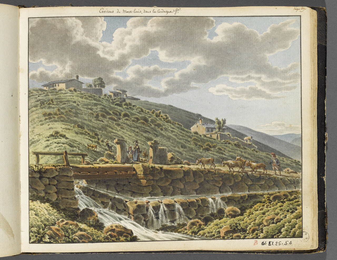 Charles Stanislas Léveillé album Environs de Mont-louis, dans la Cerdagne fr. 1820 1961.51.25.54 Photo RMN-Grand Palais (Mucem)