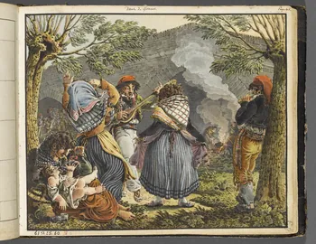Charles Stanislas Léveillé album scène de danse Ile-de-France, France 1820 1961.51.25.60 Photo RMN-Grand Palais (Mucem)