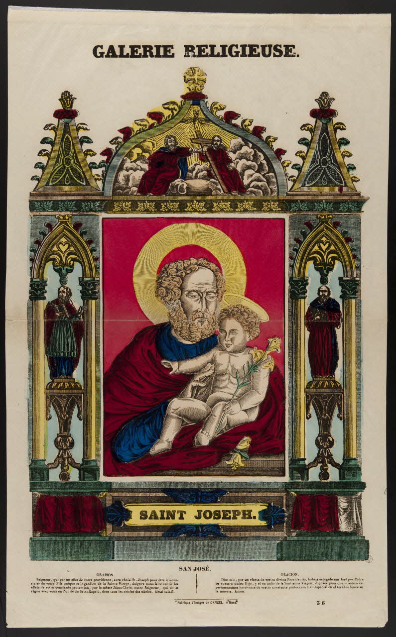 Charles Nicolas Gangel estampe SAINT JOSEPH. Metz 1852-1858 1953.86.348 Photo