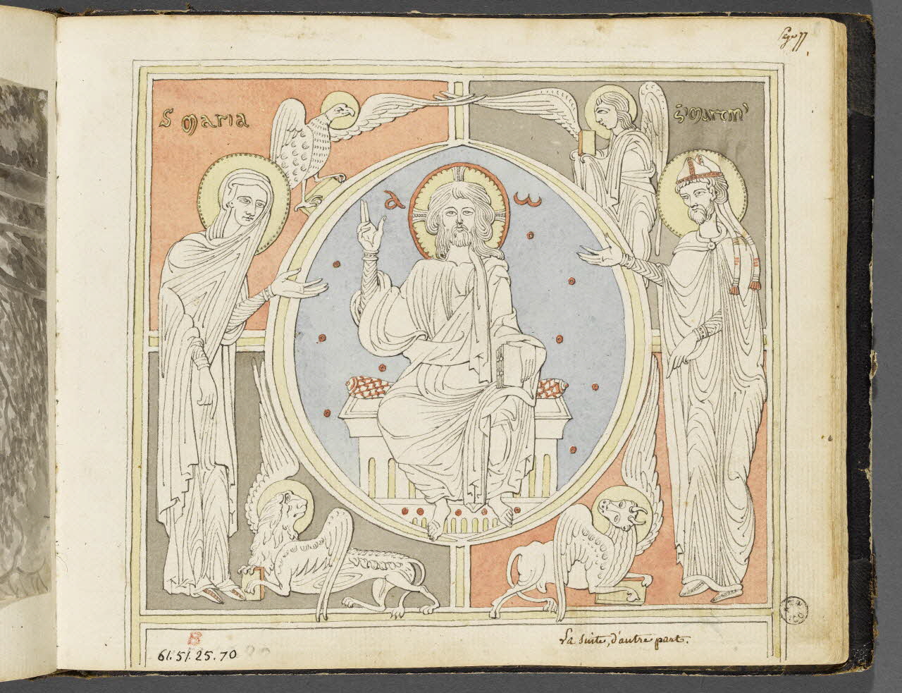 Charles Stanislas Léveillé album Relevés de fresques de Saint-Martin-du-Canigou 1820 1961.51.25.70 Photo RMN-Grand Palais (Mucem)