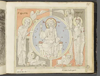 Charles Stanislas Léveillé album Relevés de fresques de Saint-Martin-du-Canigou 1820 1961.51.25.70 Photo RMN-Grand Palais (Mucem)
