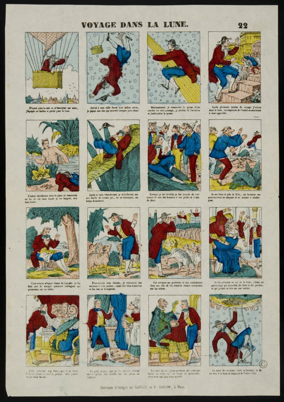 Gangel et Didion estampe VOYAGE DANS LA LUNE. Metz 1858-1868 1953.86.3494 Photo
