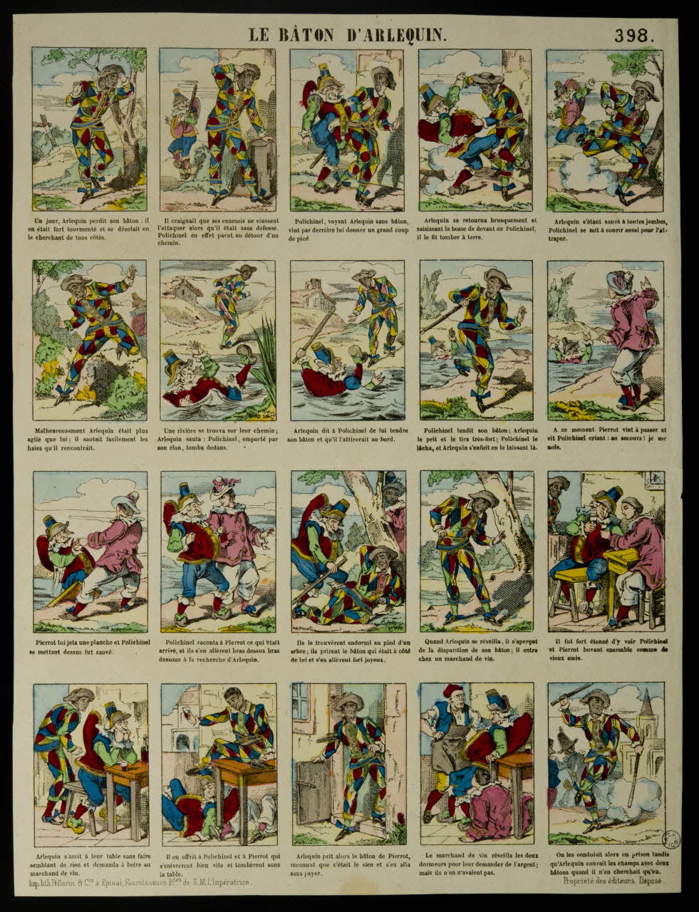 Pellerin estampe LE BÂTON D'ARLEQUIN. Lorraine, France 1866 1953.86.3499 Photo