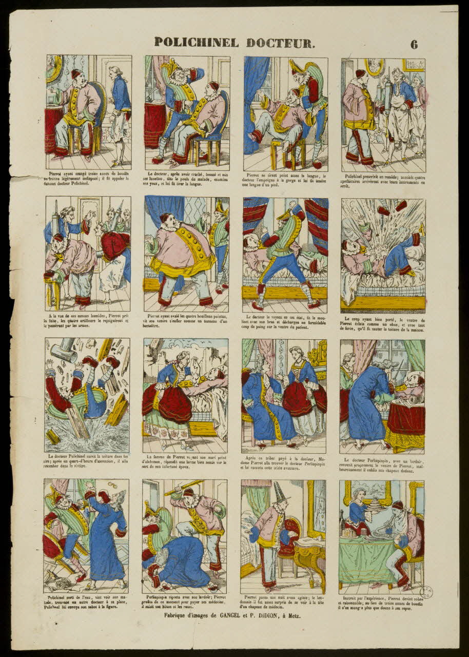 Gangel et Didion estampe POLICHINEL DOCTEUR. Metz 1858-1868 1953.86.3507 Photo