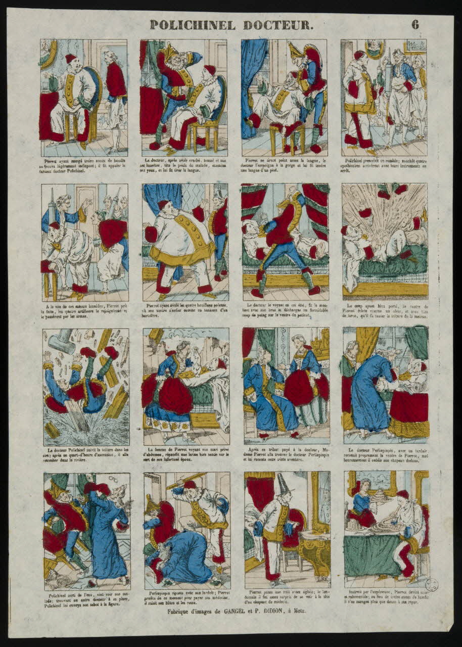 Gangel et Didion estampe POLICHINEL DOCTEUR. Metz 1858-1868 1953.86.3508 Photo