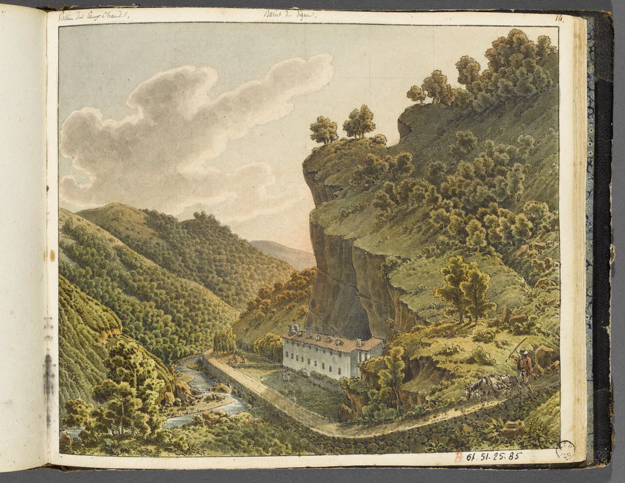 Charles Stanislas Léveillé album Bains de Digne. 1820 1961.51.25.85 Photo RMN-Grand Palais (Mucem)