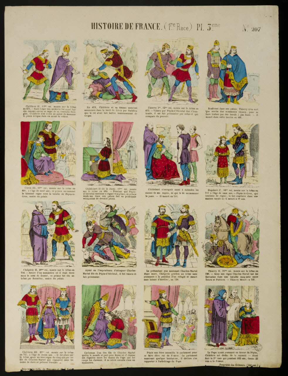 à compartiments (4x4) HISTOIRE DE FRANCE. (1er. Race.) Pl. 3me. 1953.86.3603 Photo
