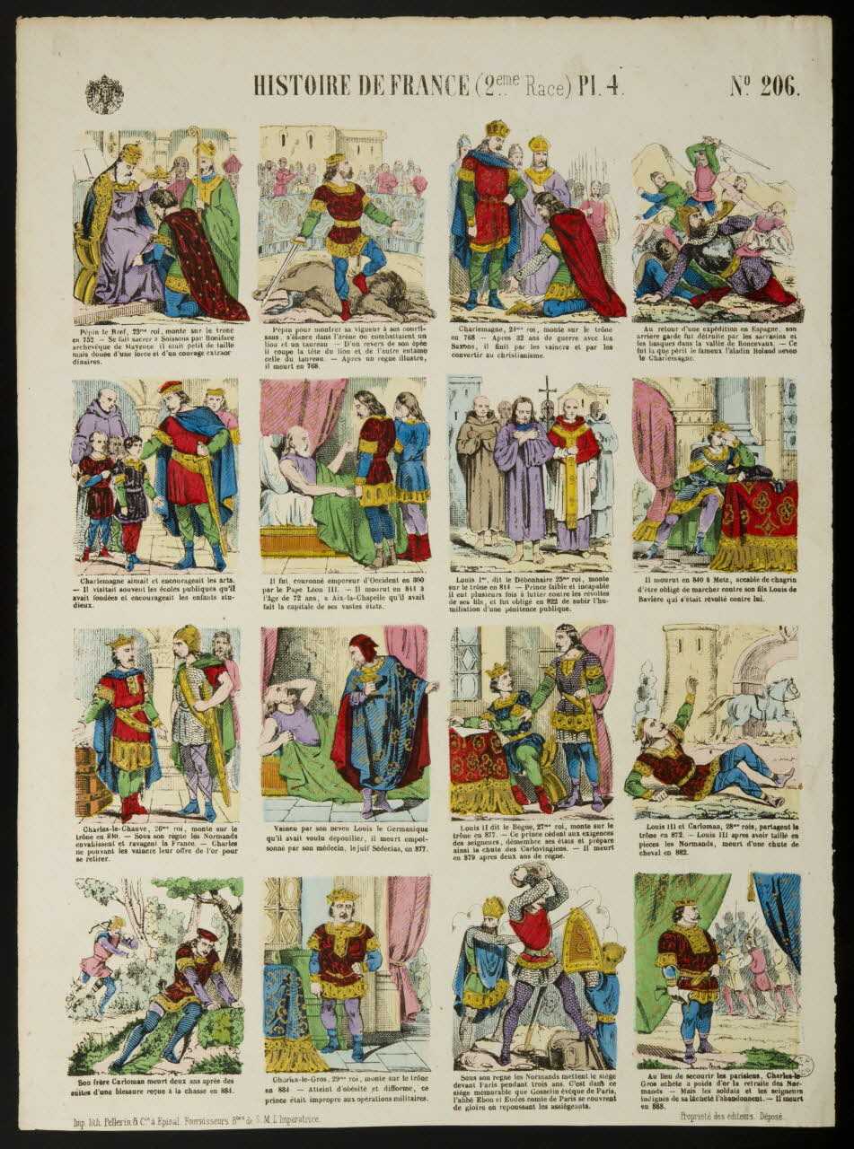 à compartiments (4x4) HISTOIRE DE FRANCE (2eme. Race) Pl. 4. 1953.86.3604 Photo