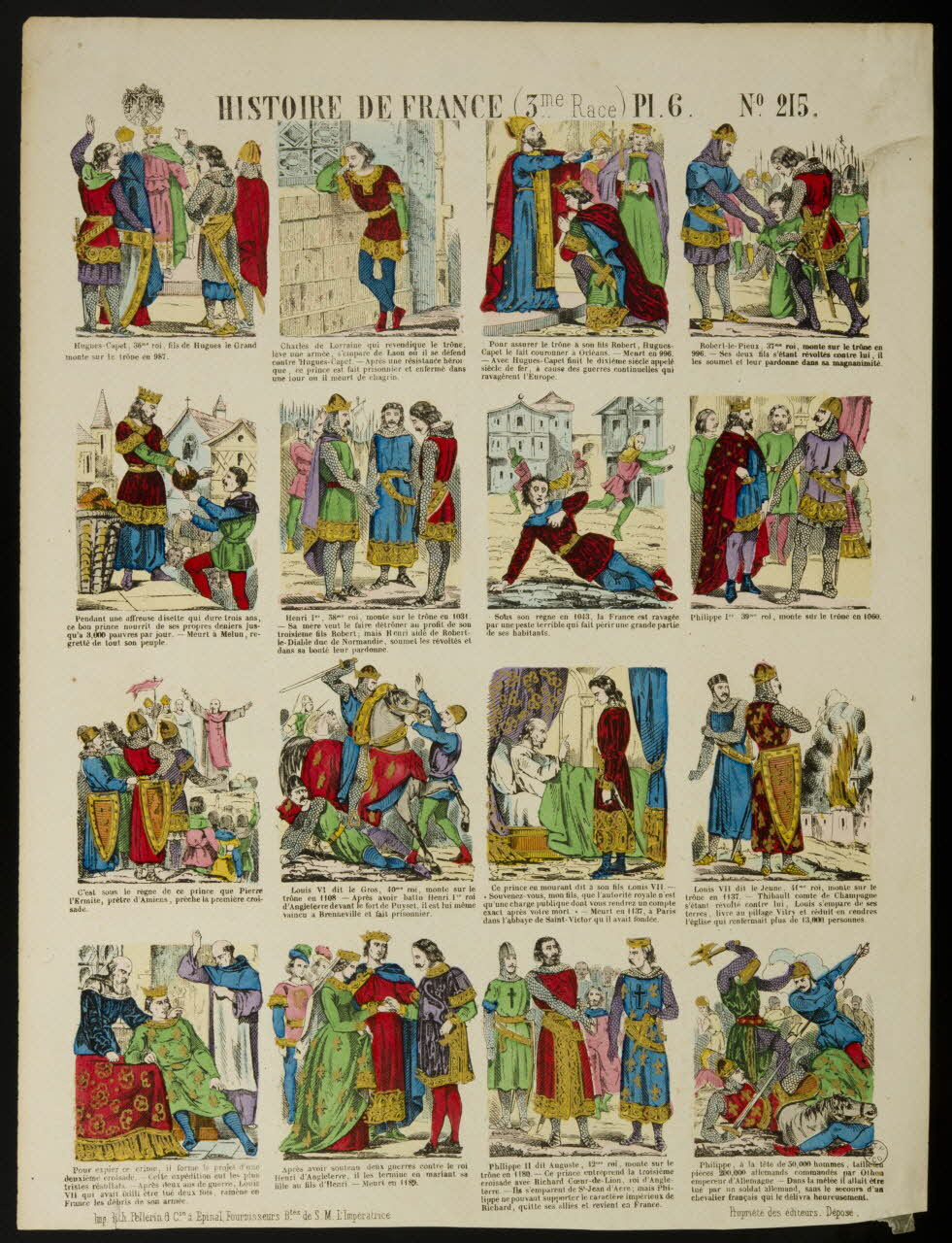 à compartiments (4x4) HISTOIRE DE FRANCE (3me. Race) Pl. 6. 1953.86.3606 Photo