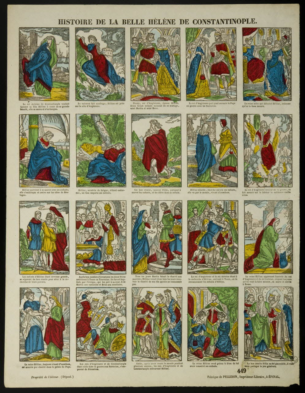 estampe HISTOIRE DE LA BELLE HELENE DE CONSTANTINOPLE. 1953.86.3625 Photo