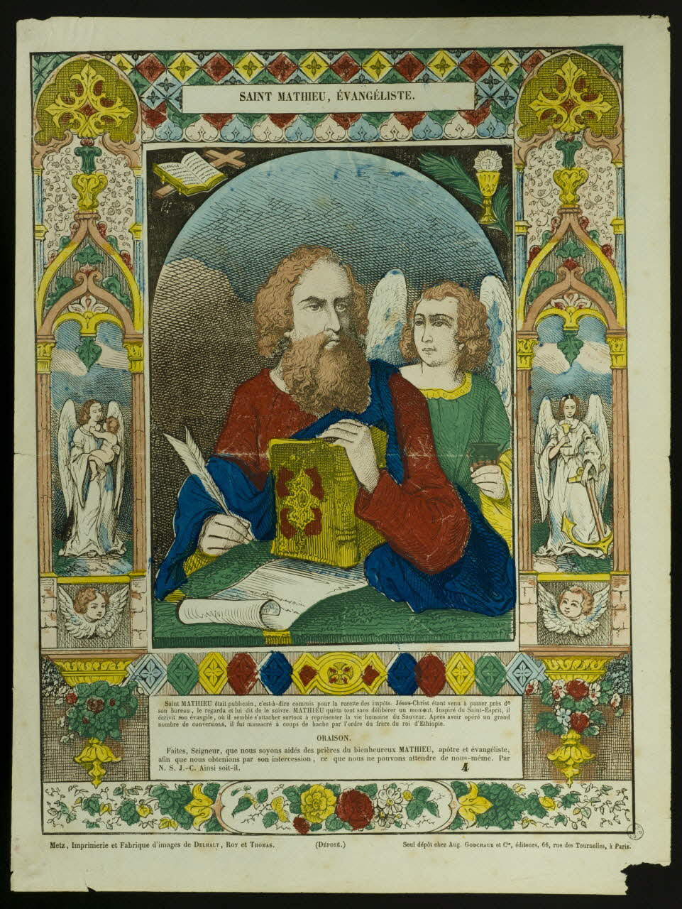 estampe SAINT MATHIEU, EVANGELISTE. 1953.86.364 Photo