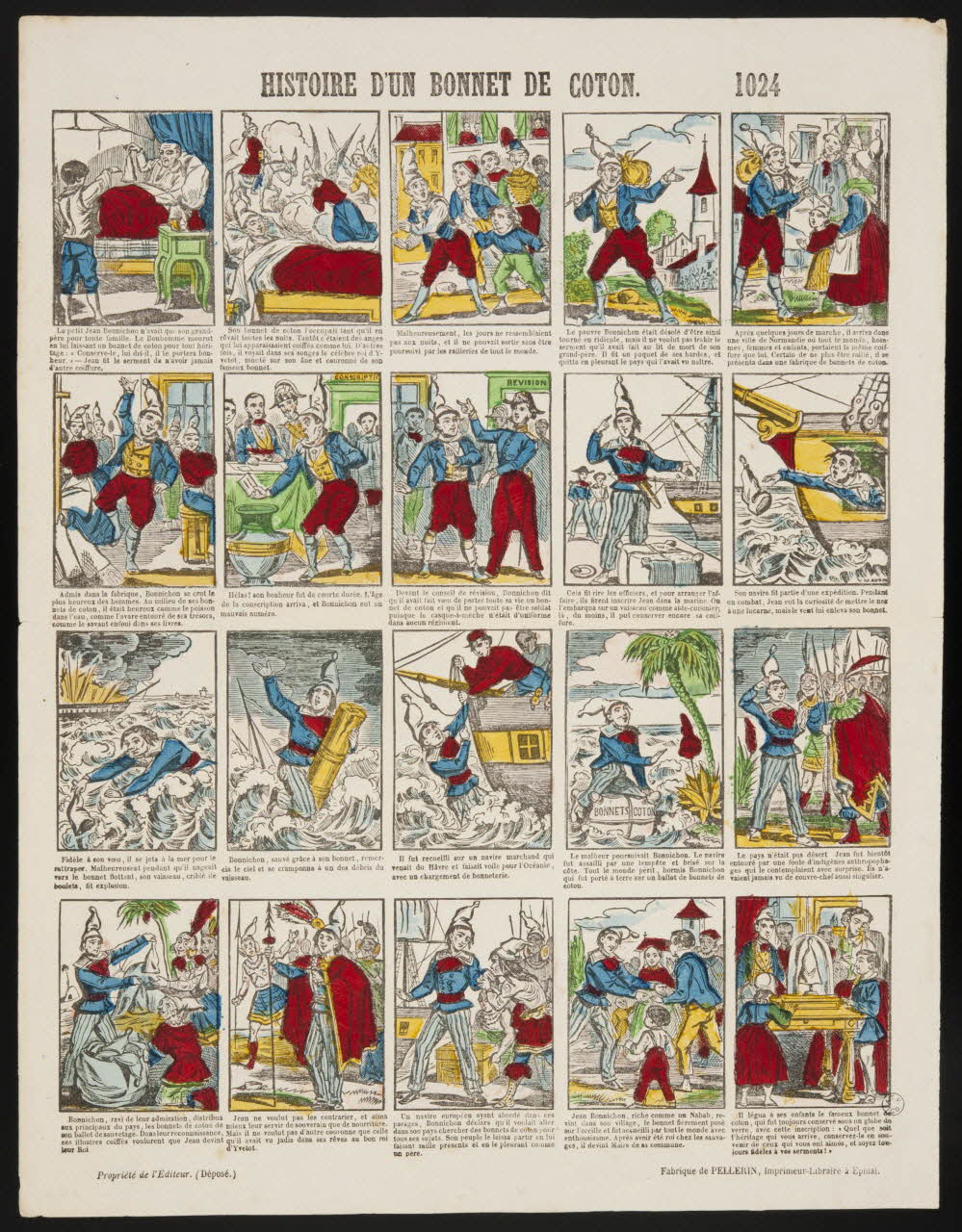 estampe HISTOIRE D'UN BONNET DE COTON. 1953.86.3657 Photo