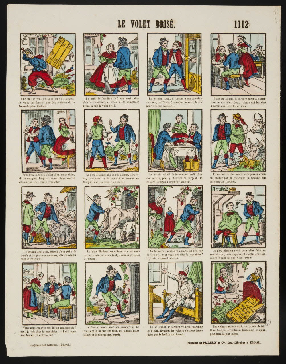 estampe LE VOLET BRISE. 1953.86.3680 Photo