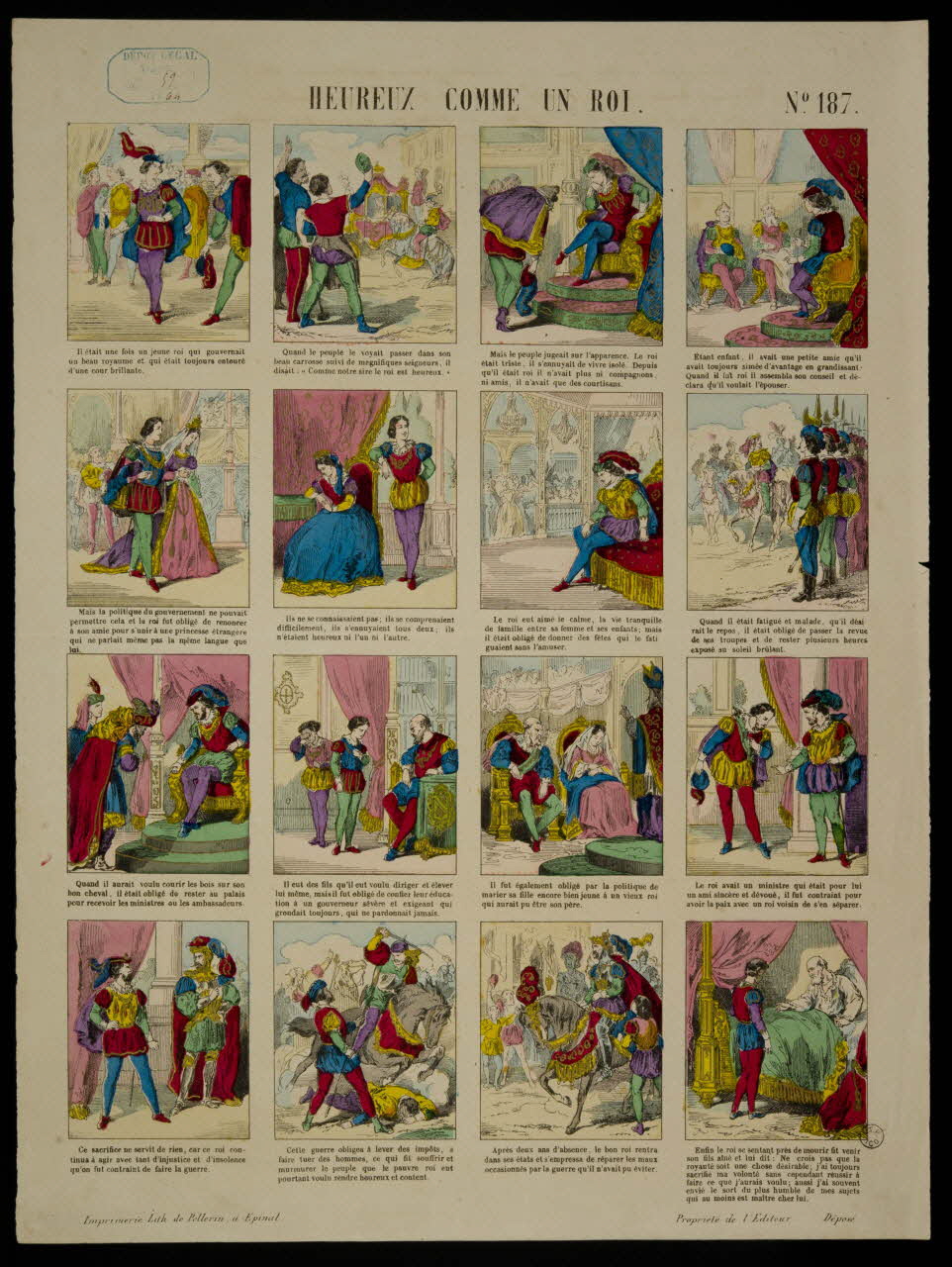 estampe HEUREUX COMME UN ROI. 1953.86.3728 Photo