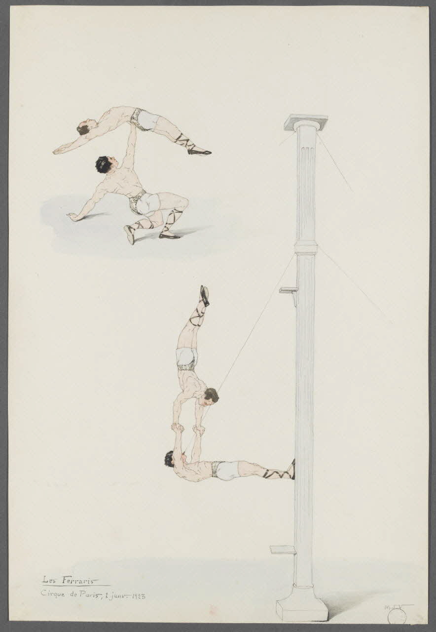 Marthe Vesque ; Juliette Vesque album Numéro de cirque : Les Ferraris 1923 1968.102.128 Photo RMN-Grand Palais (Mucem)
