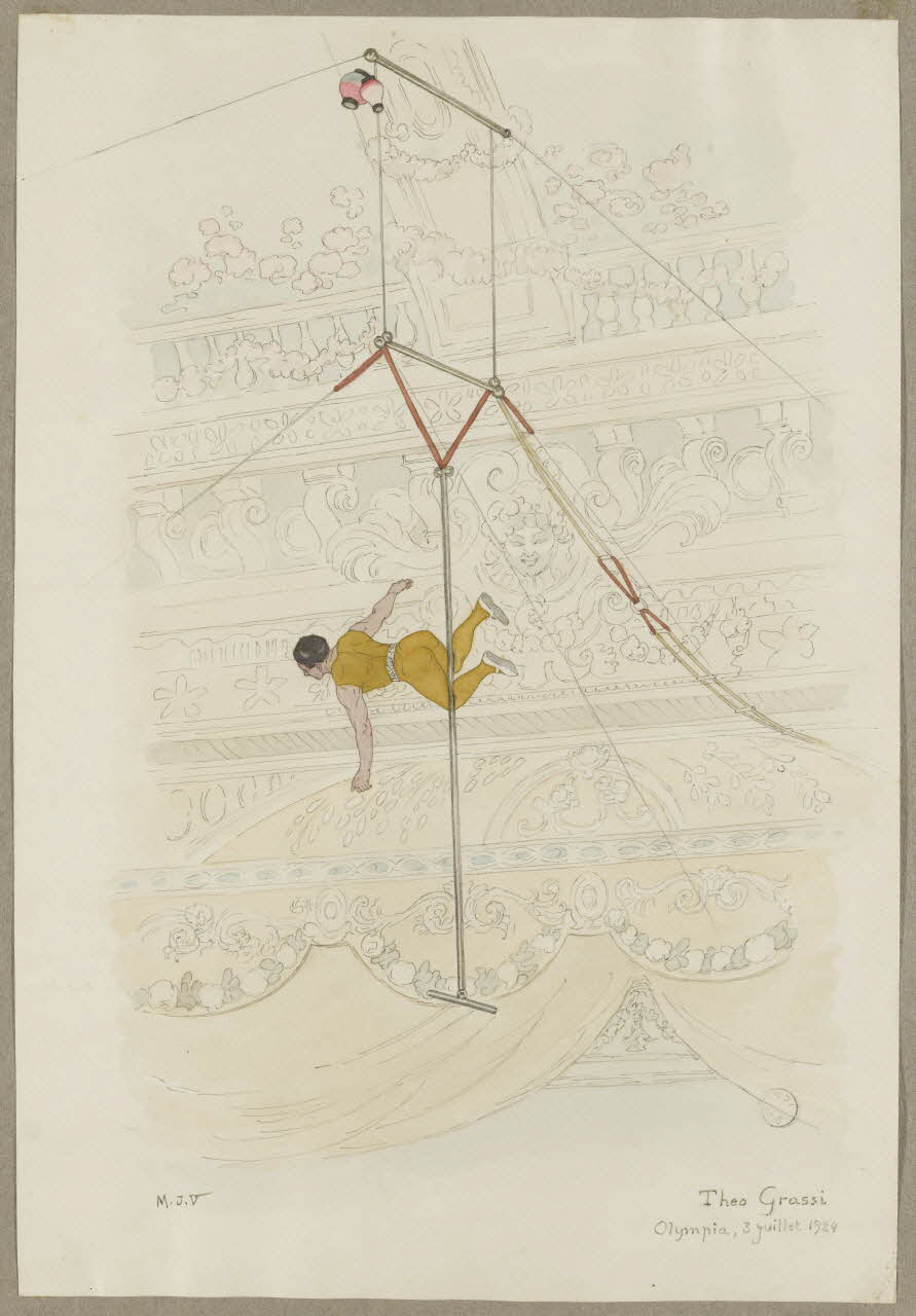 Marthe Vesque ; Juliette Vesque album Numéro de cirque : Théo Grassi 1924 1968.102.149 Photo RMN-Grand Palais (Mucem)