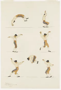 Marthe Vesque ; Juliette Vesque partie d'un ensemble de dessins Colleano  Cirque Medrano 1932 1968.102.190 Photo RMN-Grand Palais (Mucem)