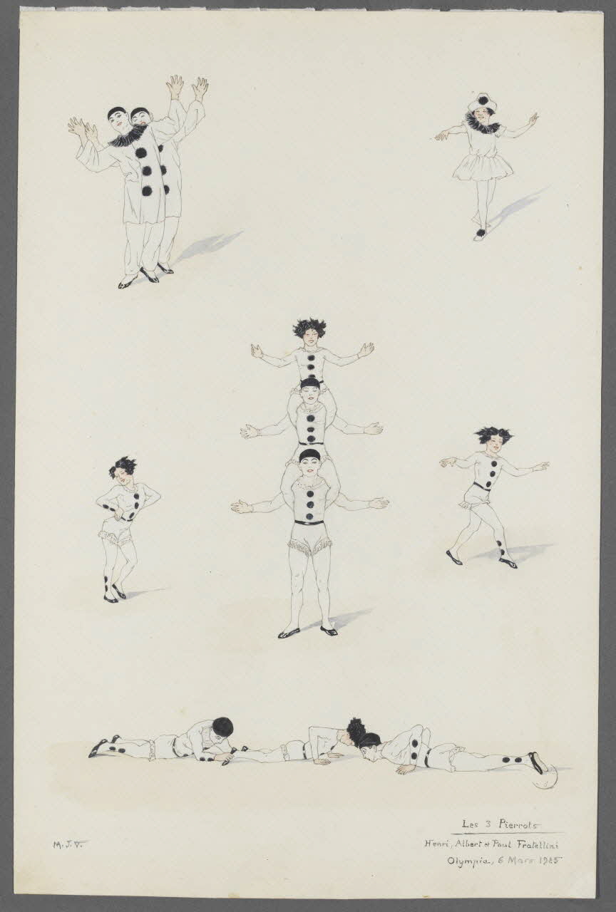 Marthe Vesque ; Juliette Vesque album Numéro de cirque : Henri, Albert et Paul Fratellini 1925 1968.102.199 Photo RMN-Grand Palais (Mucem)