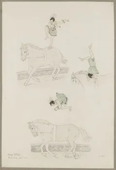 Marthe Vesque ; Juliette Vesque album Trois vues d'un numéro de cirque : May Wirth 1929 1968.102.95 Photo RMN-Grand Palais (Mucem)