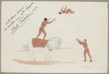 Marthe Vesque ; Juliette Vesque album Numéro de cirque : les Frédiani 1909 1968.102.96 Photo RMN-Grand Palais (Mucem)