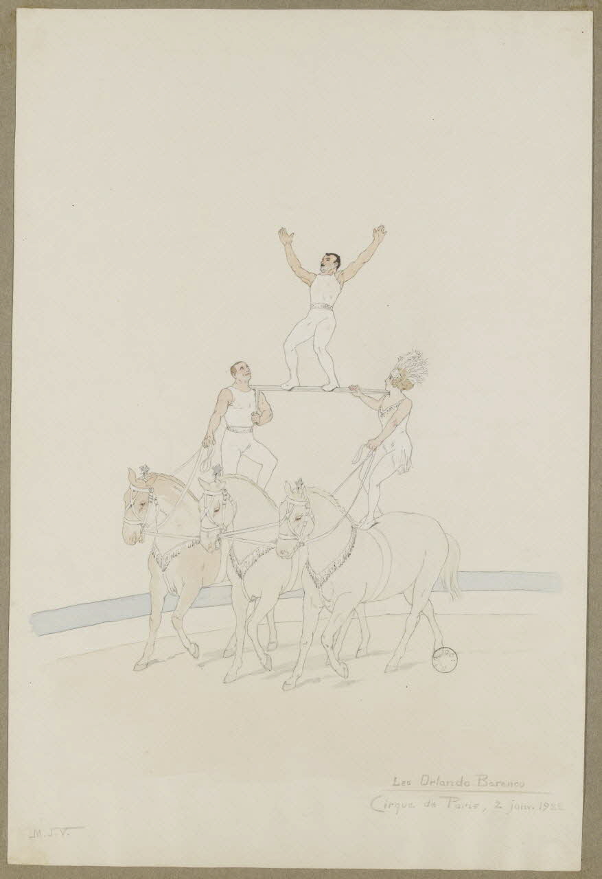 Marthe Vesque ; Juliette Vesque album Numéro de cirque : les Orlando Barenco 1922 1968.102.97 Photo RMN-Grand Palais (Mucem)