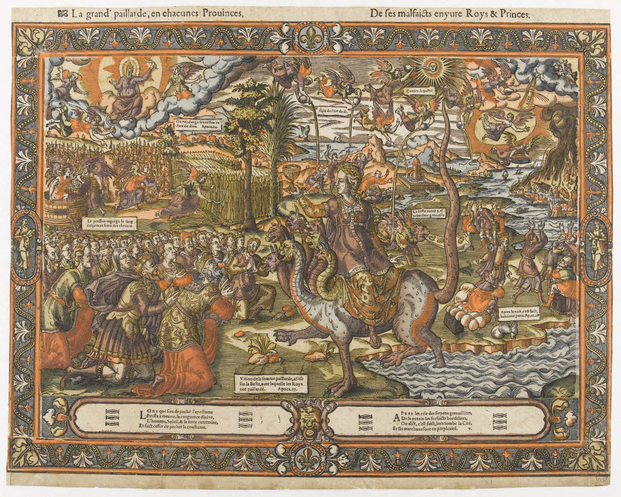 Saulce Guillaume imagerie ancienne La grand' paillarde, en chacunes Povinces,  De ses malfaicts enyure Roys & Princes. Paris 1550-1582 2004.38.15 Photo RMN-Grand Palais (Mucem)