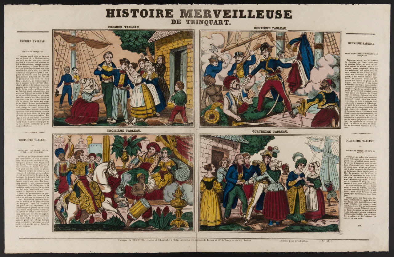 Adrien N. Dembour estampe HISTOIRE MERVEILLEUSE  DE TRINQUART. Metz 1835-1840 1953.86.3826 Photo