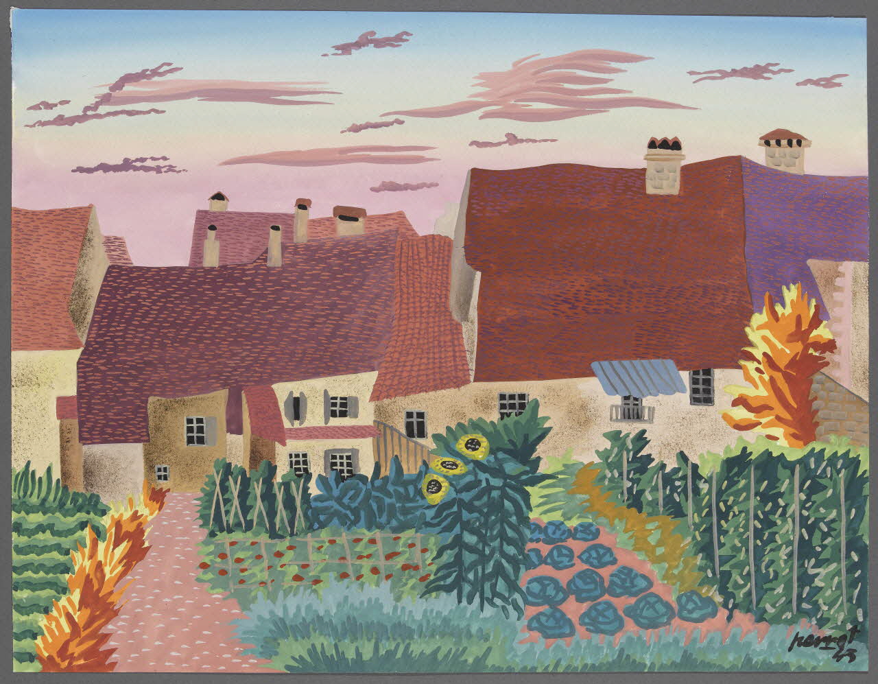 René Perrot dessin double face Arbois (Jura) Franche-Comté, France 1943 1943.18.17 Photo RMN-Grand Palais (Mucem)/ Franck Raux