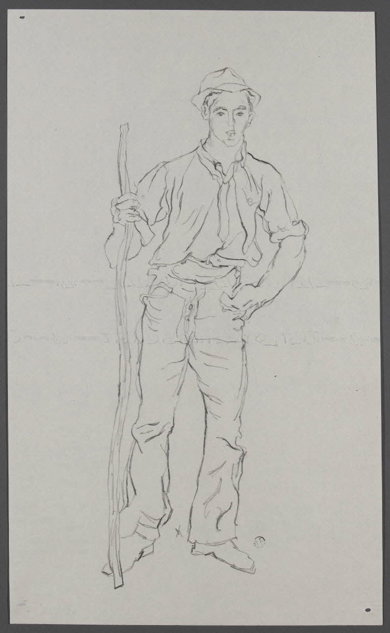 André Jordan dessin Berger aux Saintes-Maries, novembre 1943 1943 1943.19.13 Photo RMN-Grand Palais (Mucem)