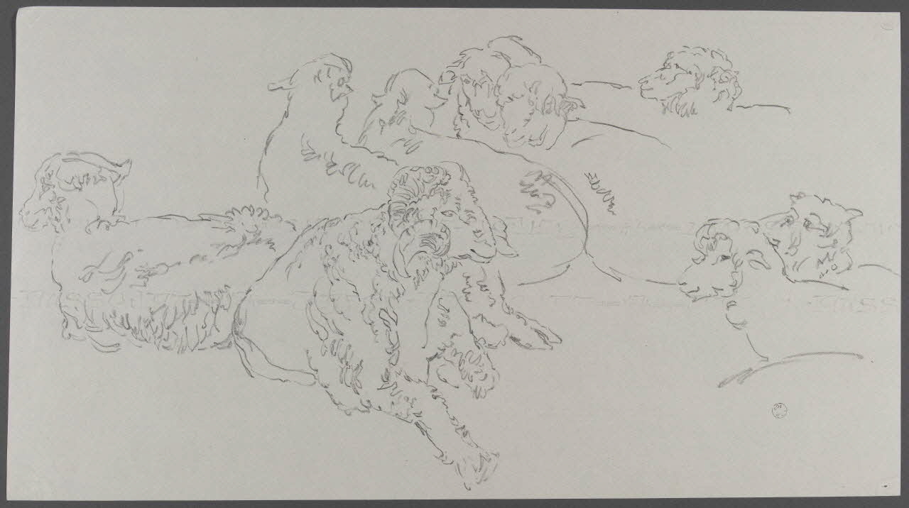 André Jordan dessin Transhumance, le Puy St. Réparade (Bouches-du-Rhône), octobre 43 1943 1943.19.19 Photo RMN-Grand Palais (Mucem)