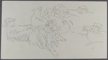 André Jordan dessin Transhumance, le Puy St. Réparade (Bouches-du-Rhône), octobre 43 1943 1943.19.19 Photo RMN-Grand Palais (Mucem)