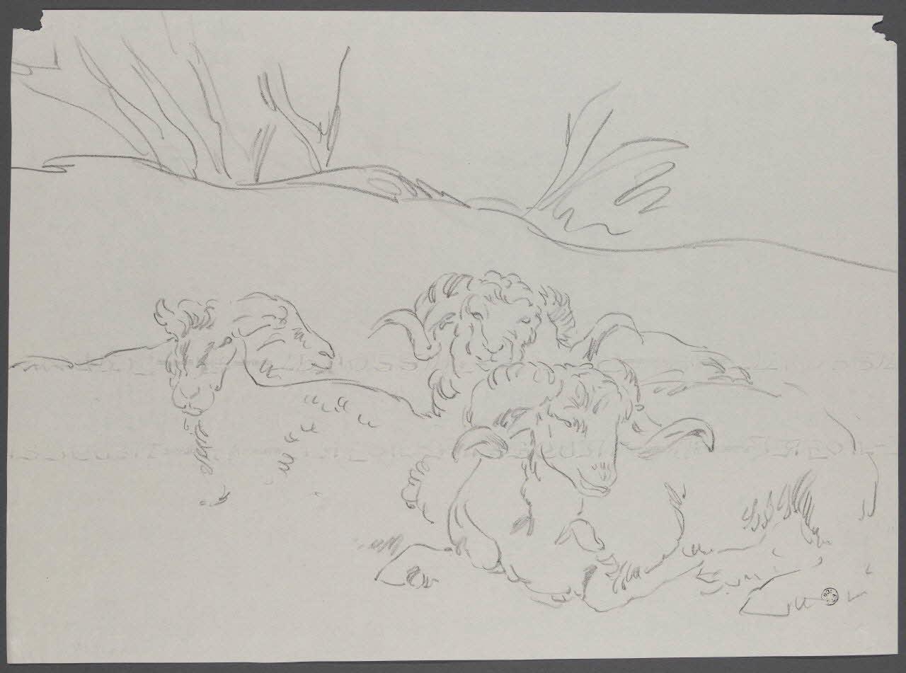 André Jordan dessin Transhumance à Thorame-Haute (Alpes-de-Haute-Provence), octobre 1943 1943 1943.19.23 Photo RMN-Grand Palais (Mucem)