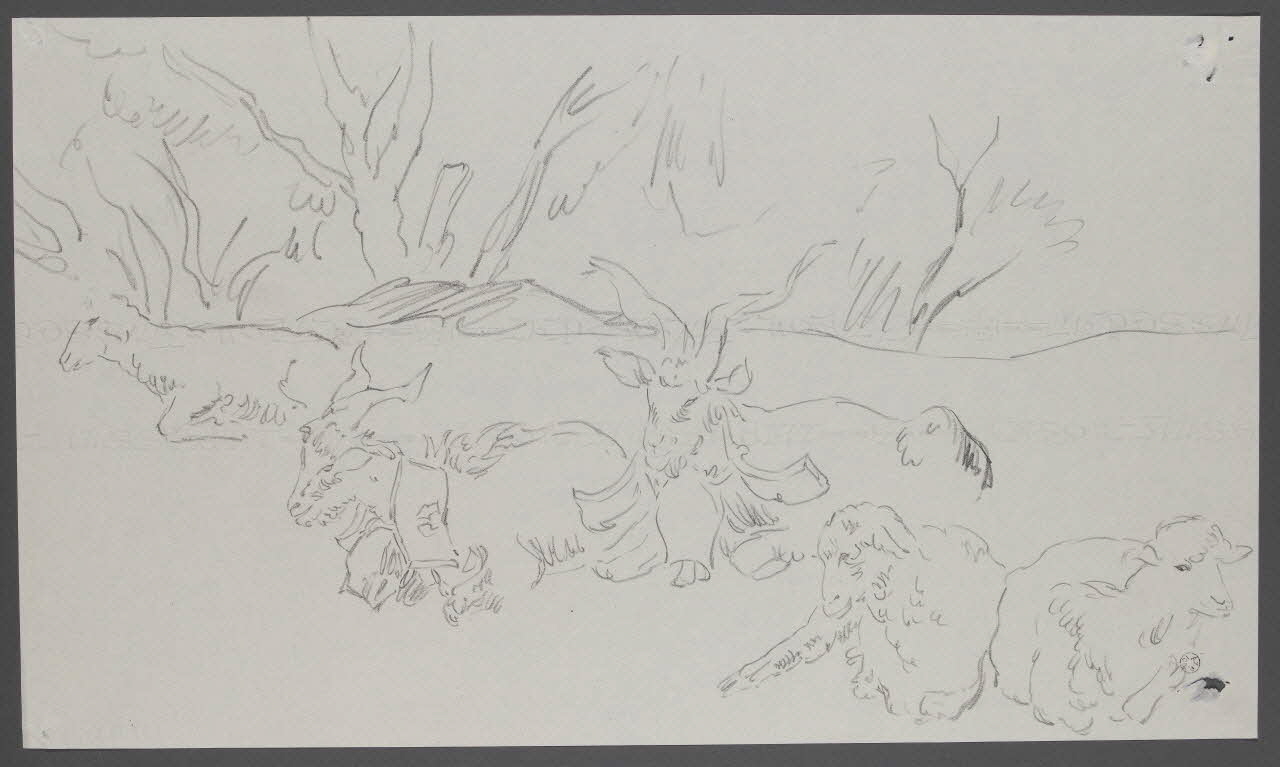 André Jordan dessin Transhumance à Thorame-Haute, en octobre 1943 (Alpes-de-Haute-Provence) 1943 1943.19.24 Photo RMN-Grand Palais (Mucem)