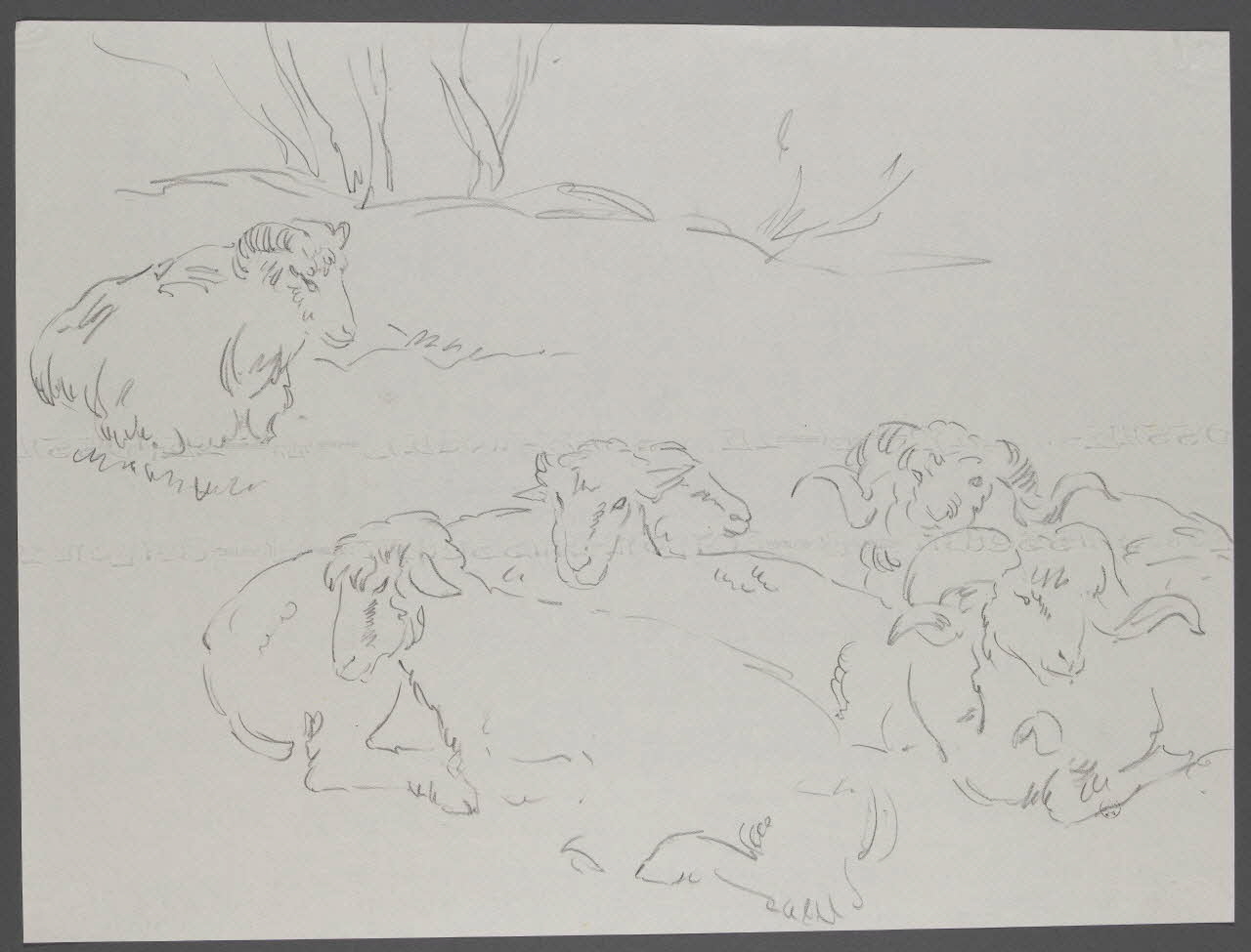 André Jordan dessin Transhumance à Thorame-Haute (Alpes-de-Haute-Provence), octobre 1943 1943 1943.19.25 Photo RMN-Grand Palais (Mucem)