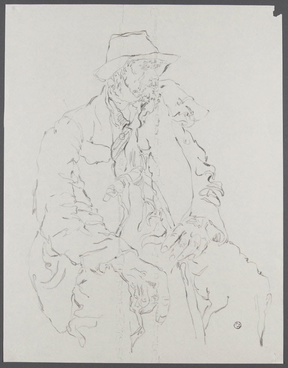 André Jordan dessin Félibre berger à Eygalières (Bouches-du-Rhône) 1943 1943.19.4 Photo RMN-Grand Palais (Mucem)