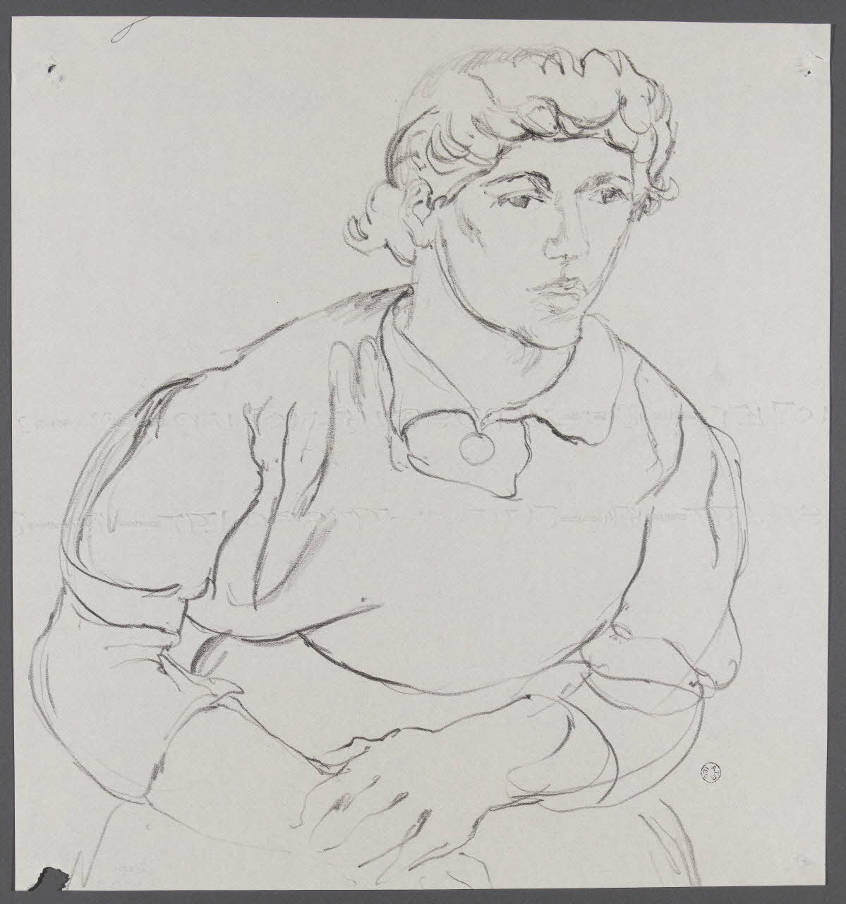 André Jordan dessin Paysanne d'Apt (Vaucluse) 1943 1943.19.9 Photo RMN-Grand Palais (Mucem)