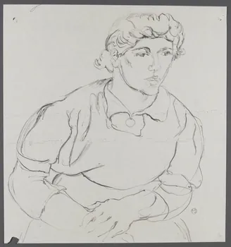 André Jordan dessin Paysanne d'Apt (Vaucluse) 1943 1943.19.9 Photo RMN-Grand Palais (Mucem)