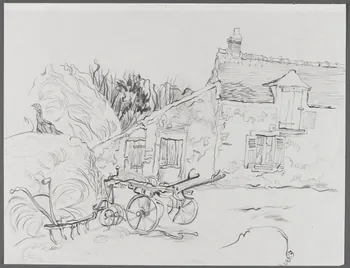 André Jordan dessin Corps de petite ferme  Levimpont S et Oise France 1942 1943.3.10 Photo RMN-Grand Palais (Mucem)
