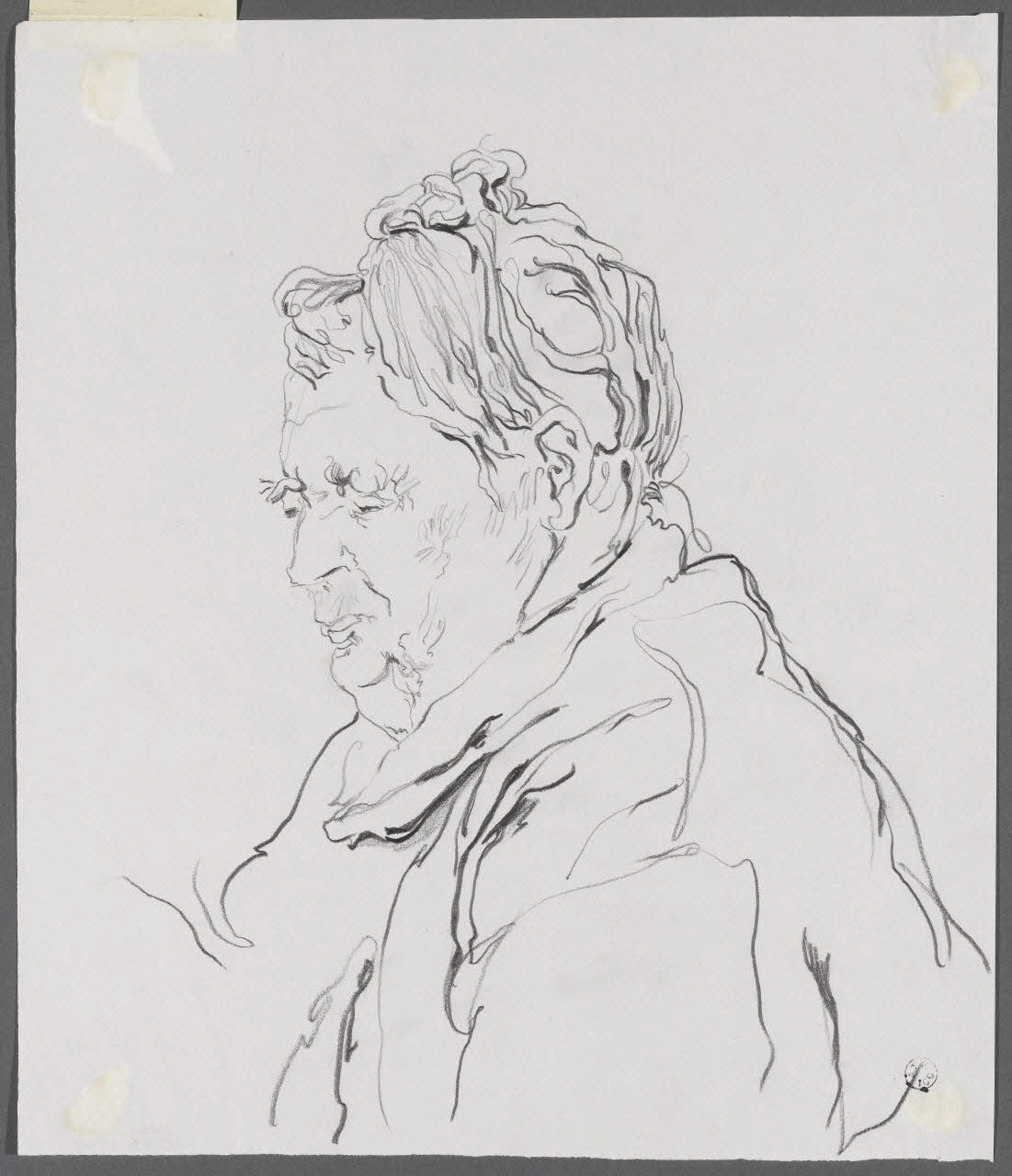 André Jordan dessin FERMIERE  HAMEAU DU  BOULLEAUME  OISE Le Boulleaume 1943 1943.3.58 Photo RMN-Grand Palais (Mucem)