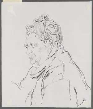 André Jordan dessin FERMIERE  HAMEAU DU  BOULLEAUME  OISE Le Boulleaume 1943 1943.3.58 Photo RMN-Grand Palais (Mucem)