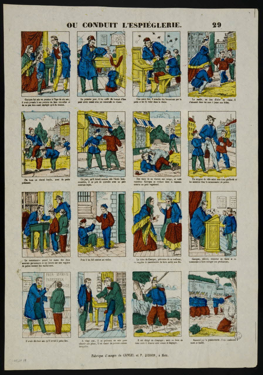 Gangel et Didion estampe OU CONDUIT L'ESPIEGLERIE. Metz 1858-1868 1953.86.3897 Photo