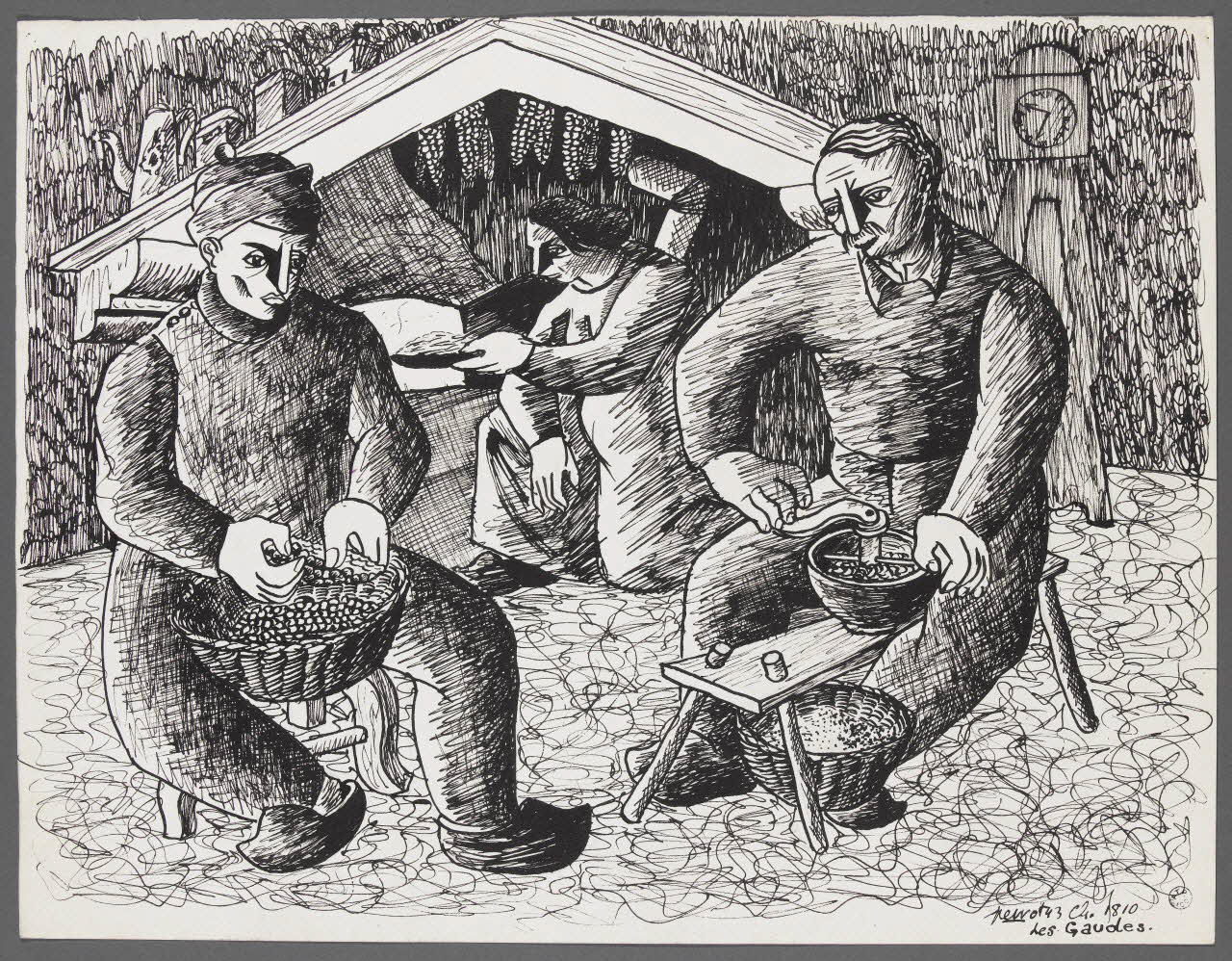 René Perrot dessin Les Gaudes. Franche-Comté, France 1943 1943.4.55 Photo RMN-Grand Palais (Mucem)